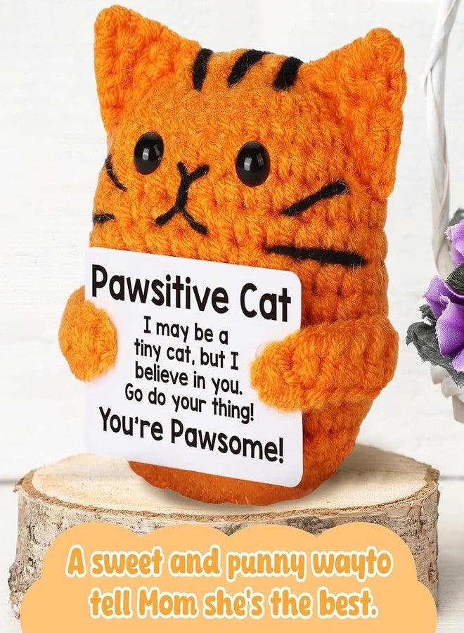 BCNJEPIN Crochet Toys, 1PCS Handmade Orange Cat Plush Doll, Soft Table Decor for Office and Study, for All Ages, Cotton Yarn Crafted with Care - Image 5